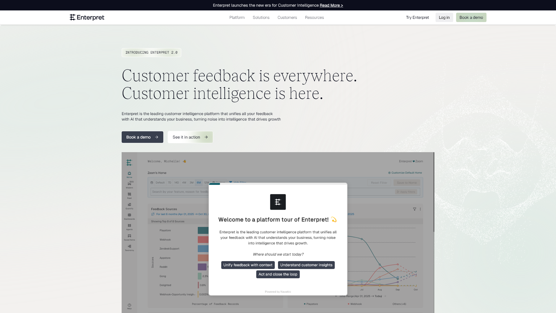 Enterpret screenshot