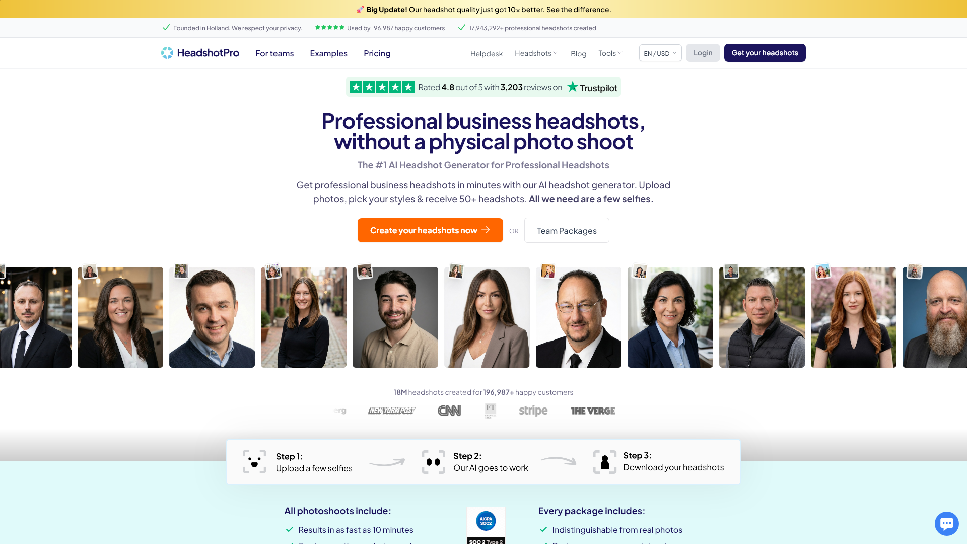 HeadshotPro screenshot